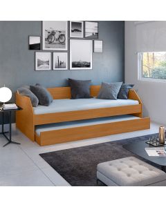 Sofá Cama Solteiro Duo com Cama Auxiliar em Mdf Reforçado 15mm Nature